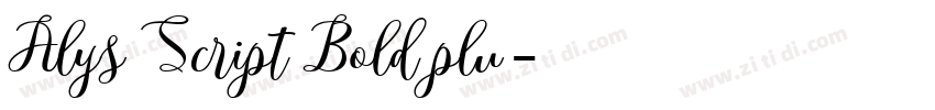 Alys Script Bold plu字体转换